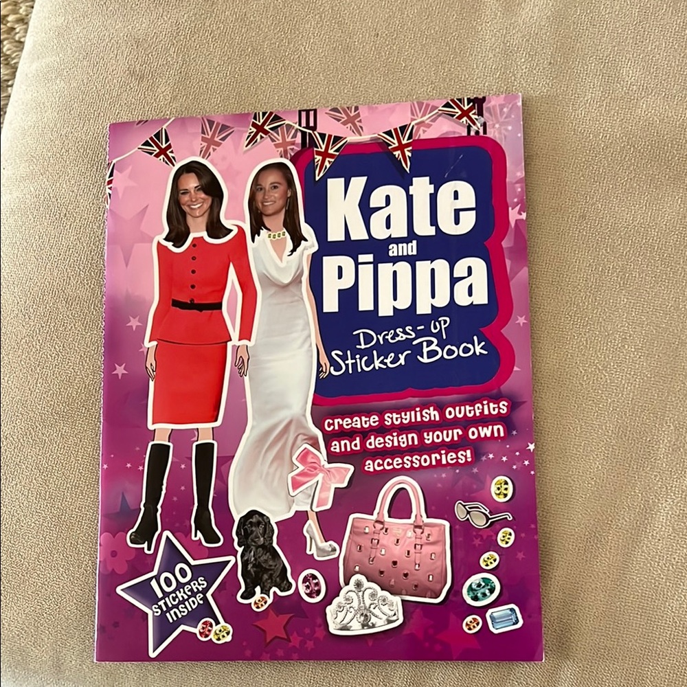 Kate and Pippa Dress-up Sticker Book - Pink and Red